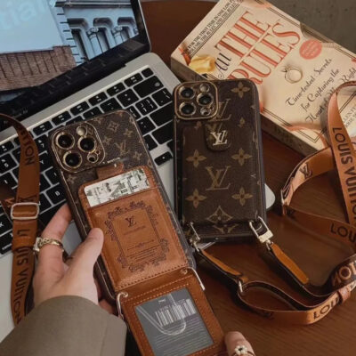 i1698564826-3356-4-1 Monogram Leather V iPhone Wallet Case With Crossbody Strap
