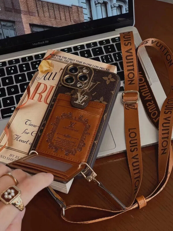i1698564826-5209-1-1 Monogram Leather V iPhone Wallet Case With Crossbody Strap