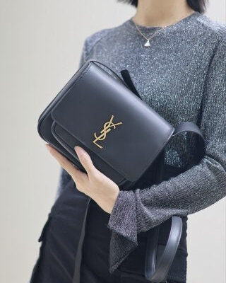 YSL 25S NIKI BABY 22 IN BLACK CALFSKIN GOLD HARDWARE
