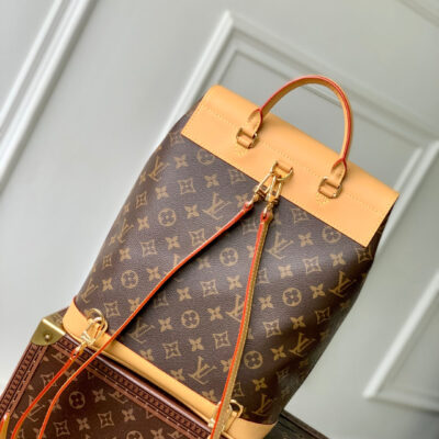 SOHO MM 32 IN BROWN MONOGRAM COATED CANVAS AND CALFSKIN