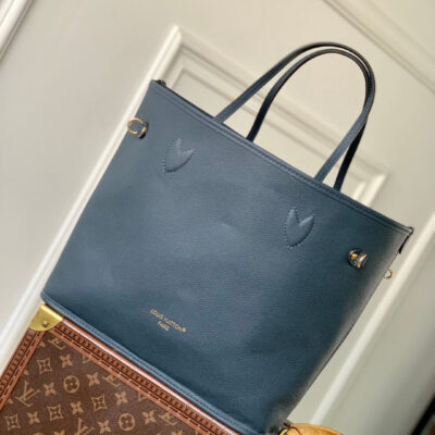 NEVERFULL BANDOULIÈRE INSIDE OUT BB 31 IN BROWN MONOGRAM CANVAS AND BLACK CALFSKIN