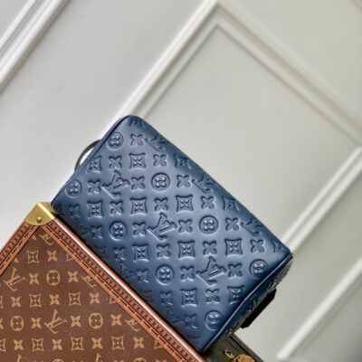 DOPP KIT 28 IN DARK BLUE MONOGRAM SHADOW CALFSKIN