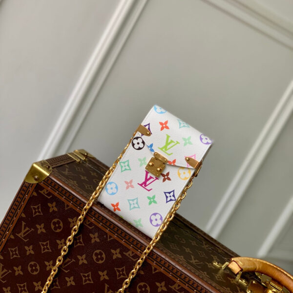 imgHD_4828b284_20250509_cmp_i1746778973060_5645_0_0_jpg PHONE POUCH 17.5 IN WHITE MULTICOLORED MONOGRAM COATED CANVAS