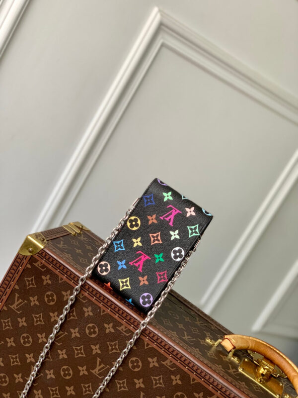 imgHD_4828b284_20250509_cmp_i1746779088905_5902_0_2_jpg PHONE POUCH 17.5 IN BLACK MULTICOLORED MONOGRAM COATED CANVAS