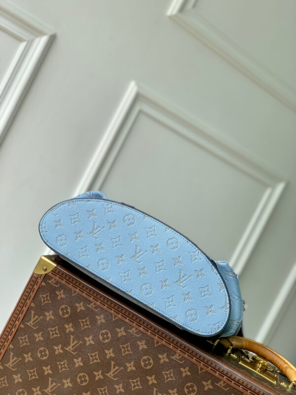 imgHD_4828b284_20250509_cmp_i1746779133927_4021_0_3_jpg CHRISTOPHER MM BACKPACK 44 IN SKY BLUE MONOGRAM HERITAGE CANVAS BLACK CALFSKIN