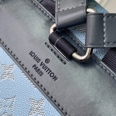 imgHD_4828b284_20250509_cmp_i1746781047753_595_0_6_jpg CHRISTOPHER MM BACKPACK 44 IN SKY BLUE MONOGRAM HERITAGE CANVAS BLACK CALFSKIN