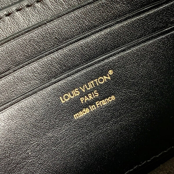 WALLET ON CHAIN BLOOM 20 IN BLACK CALFSKIN