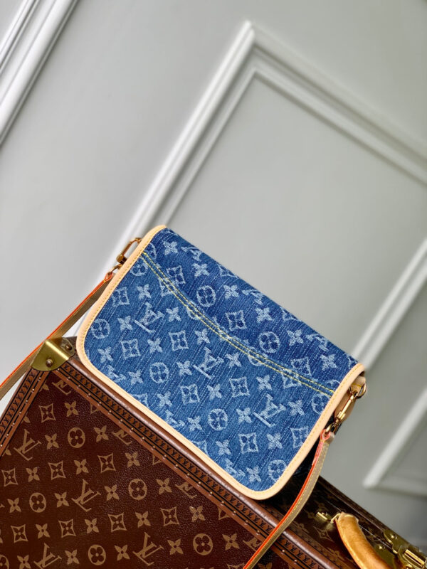 imgHD_4828b284_20250520_cmp_i1747727001470_1909_0_2_jpg DIANE 24 IN DENIM BLUE MONOGRAM COWHIDE LEATHER TRIM