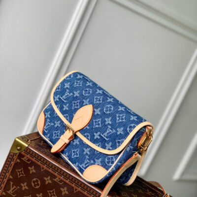 imgHD_4828b284_20250520_cmp_i1747727001470_7026_0_1_jpg DIANE 24 IN DENIM BLUE MONOGRAM COWHIDE LEATHER TRIM