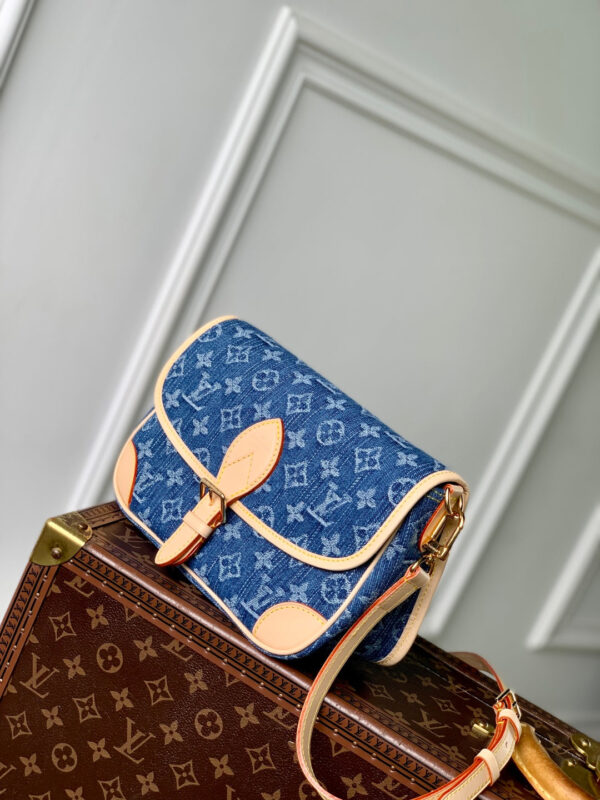 imgHD_4828b284_20250520_cmp_i1747727001470_7026_0_1_jpg DIANE 24 IN DENIM BLUE MONOGRAM COWHIDE LEATHER TRIM