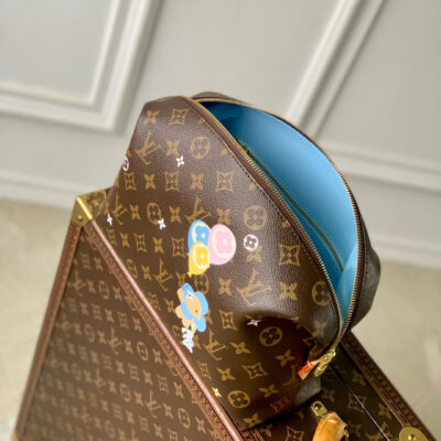 VIVIENNE 27 IN BROWN MONOGRAM COATED CANVAS GOLD LOCK