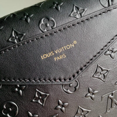 MONTSOURIS BACKPACK 27 IN BLACK MONOGRAM BOLD COATED CALFSKIN