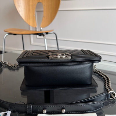 imgHD_89105d0f_20250712_cmp_i1752300494248_2804_0_6_jpg CHANEL 25S BOY BAG 20 IN BLACK LAMBSKIN