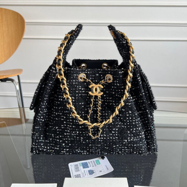 imgHD_89105d0f_20250719_cmp_i1752912581967_2929_0_0_jpg CHANEL 25S HOBO BAG 30 IN BLACK TWEED WITH GOLD HARDWARE