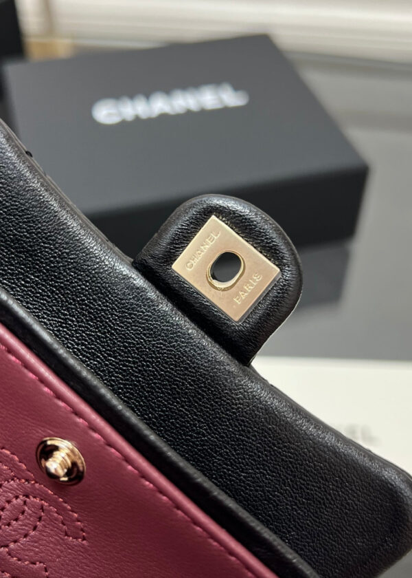 CHANEL 25S FLAP CHARM BAG 13 IN BLACK LAMBSKIN