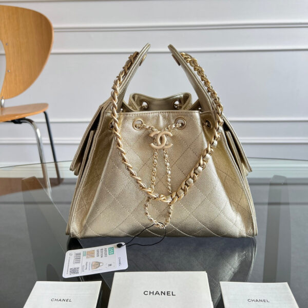 imgHD_89105d0f_20250813_cmp_i1755077141173_2315_0_2_jpg CHANEL 25S HOBO BAG 30 IN LIGHT GOLD METALLIC CAVIAR
