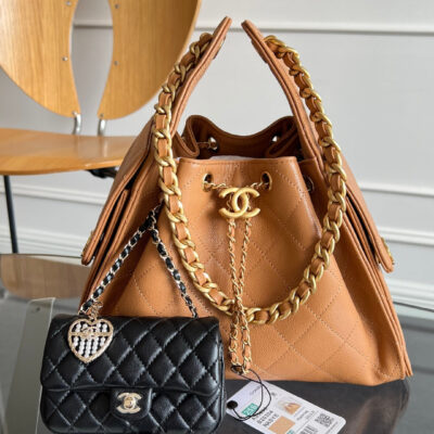 imgHD_89105d0f_20250818_cmp_i1755507820626_8239_0_0_jpg CHANEL 25S HOBO BAG 30 IN CARAMEL BROWN CAVIAR WITH GOLD HARDWARE