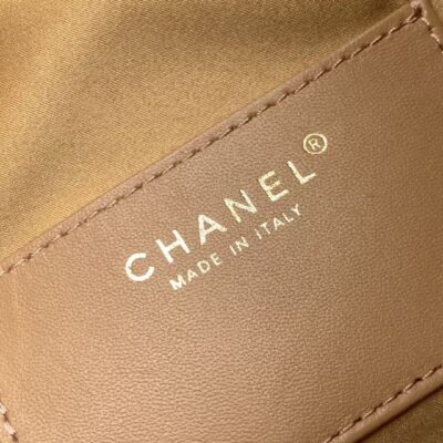 CHANEL 25S HOBO BAG 40 IN BROWN SUEDE WITH GOLD HARDWARE