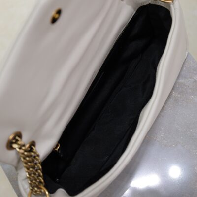 YSL 25S CALYPSO HANDBAG 26 IN IVORY LAMBSKIN GOLD HARDWARE