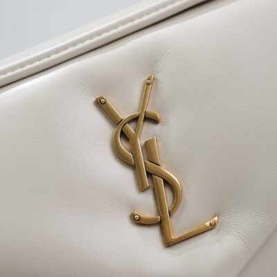 YSL 25S CALYPSO HANDBAG 26 IN IVORY LAMBSKIN GOLD HARDWARE