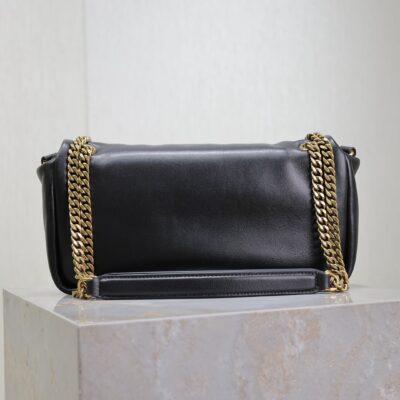 YSL 25S CALYPSO HANDBAG 26 IN BLACK LAMBSKIN GOLD HARDWARE