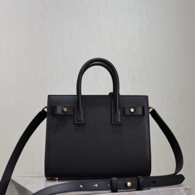 YSL 25S SAC DE JOUR 22 IN BLACK SUPPLE GRAINED CALFSKIN GOLD HARDWARE