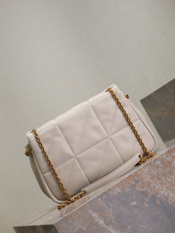 YSL 25S JAMIE 4.3 29 IN BLANC VINTAGE LAMBSKIN GOLD HARDWARE
