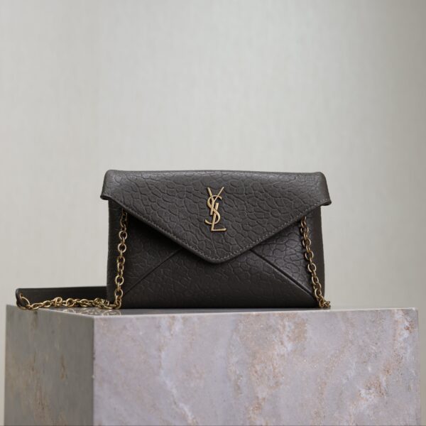 imgHD_f8c0bdc9_20250509_i1746774922982_8291_0_0_jpg YSL 25S CALYPSO MINI 19 IN CHARCOAL GRAY LAMBSKIN GOLD HARDWRE
