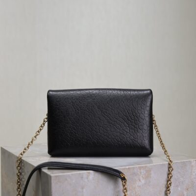 YSL 25S CALYPSO MINI 19 IN BLACK LAMBSKIN GOLD HARDWARE