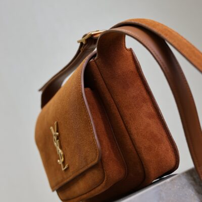 imgHD_f8c0bdc9_20250621_i1750488205842_2905_0_3_jpg YSL 25S NIKI SATCHEL 22 IN DARK CARAMEL SUEDE GOLD HARDWRE