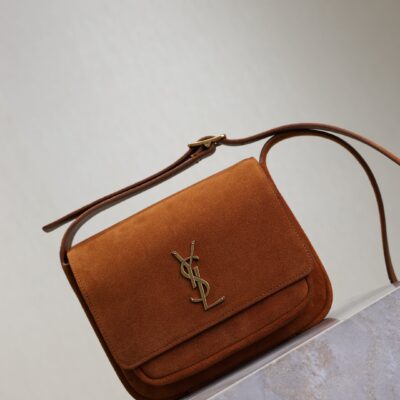 imgHD_f8c0bdc9_20250621_i1750488205842_994_0_1_jpg YSL 25S NIKI SATCHEL 22 IN DARK CARAMEL SUEDE GOLD HARDWRE