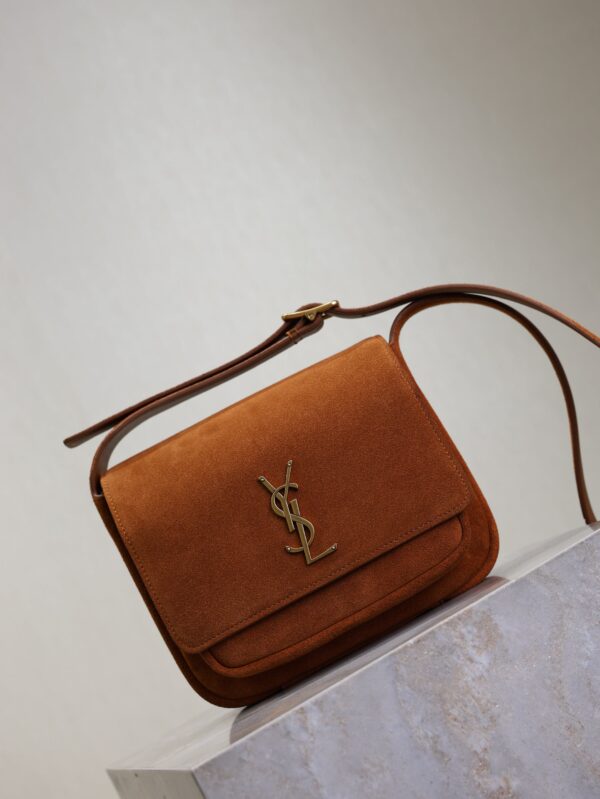 imgHD_f8c0bdc9_20250621_i1750488205842_994_0_1_jpg YSL 25S NIKI SATCHEL 22 IN DARK CARAMEL SUEDE GOLD HARDWRE