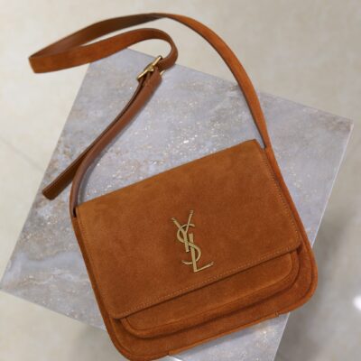 imgHD_f8c0bdc9_20250621_i1750488205869_435_0_5_jpg YSL 25S NIKI SATCHEL 22 IN DARK CARAMEL SUEDE GOLD HARDWRE
