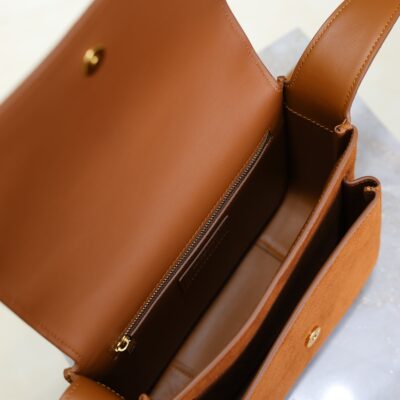 imgHD_f8c0bdc9_20250621_i1750488206207_7800_0_7_jpg YSL 25S NIKI SATCHEL 22 IN DARK CARAMEL SUEDE GOLD HARDWRE