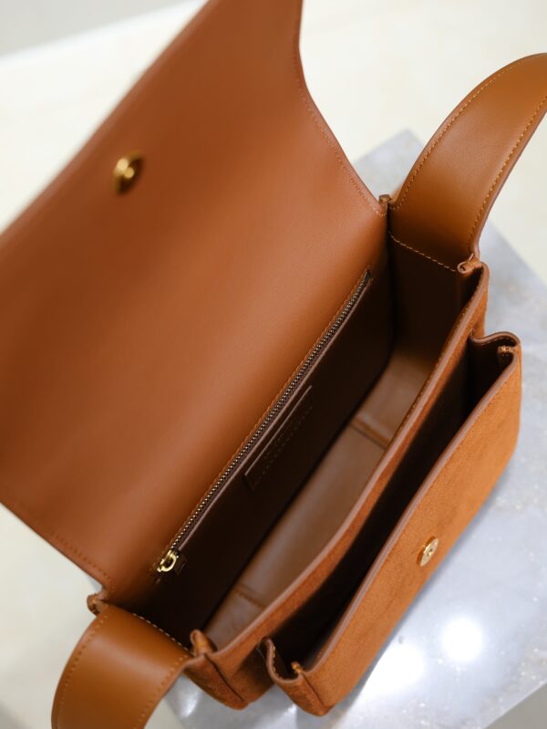 imgHD_f8c0bdc9_20250621_i1750488206207_7800_0_7_jpg YSL 25S NIKI SATCHEL 22 IN DARK CARAMEL SUEDE GOLD HARDWRE