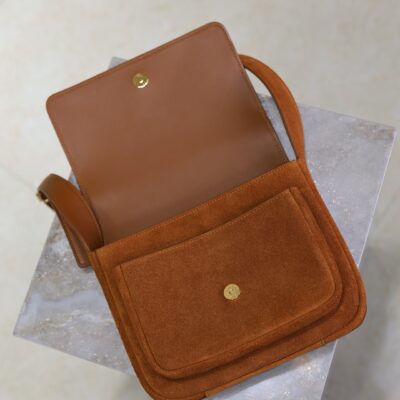 imgHD_f8c0bdc9_20250621_i1750488208899_1229_0_6_jpg YSL 25S NIKI SATCHEL 22 IN DARK CARAMEL SUEDE GOLD HARDWRE