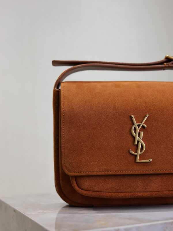 imgHD_f8c0bdc9_20250621_i1750488208907_8441_0_4_jpg YSL 25S NIKI SATCHEL 22 IN DARK CARAMEL SUEDE GOLD HARDWRE
