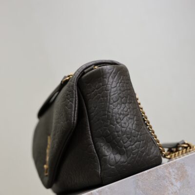 YSL 25S CALYPSO 30 IN DARK OLIVE GRAINED CALFSKIN GOLD HARDWARE