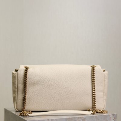 YSL 25S CALYPSO 30 IN IVORY GRAINED CALFSKIN GOLD HARDWARE