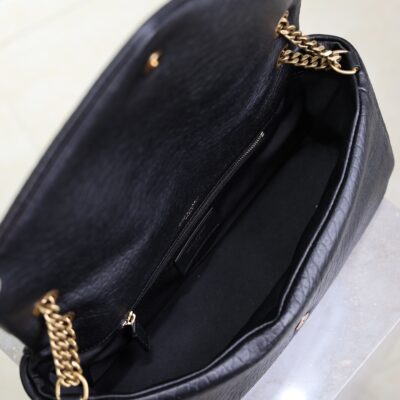 YSL 25S CALYPSO 30 IN BLACK GRAINED CALFSKIN GOLD HARDWARE