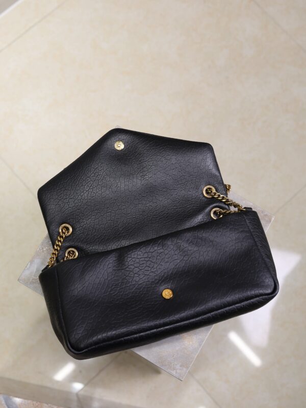 YSL 25S CALYPSO 30 IN BLACK GRAINED CALFSKIN GOLD HARDWARE