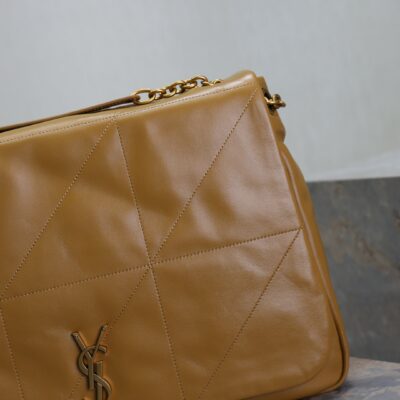 YSL 25S LARGE JAMIE 43 IN DARK GOLDENROD LAMBSKIN GOLD HARDWARE