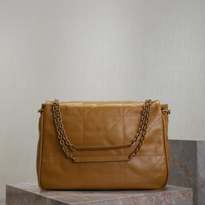YSL 25S LARGE JAMIE 43 IN DARK GOLDENROD LAMBSKIN GOLD HARDWARE