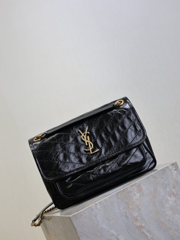 imgHD_f8c0bdc9_20250821_i1755764051625_4241_0_1_jpg YSL 25S NIKI MM BAG 28 IN BLACK GLOSSY CALFSKIN GOLD HARDWRE