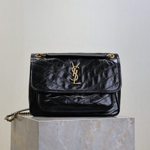 imgHD_f8c0bdc9_20250821_i1755764054297_5516_0_0_jpg YSL 25S NIKI MM BAG 28 IN BLACK GLOSSY CALFSKIN GOLD HARDWRE