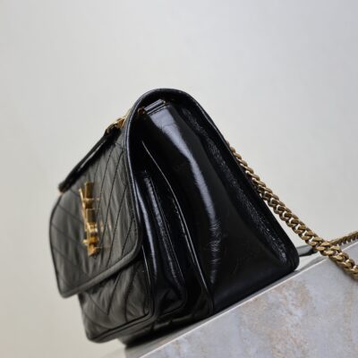 imgHD_f8c0bdc9_20250821_i1755764054302_3541_0_3_jpg YSL 25S NIKI MM BAG 28 IN BLACK GLOSSY CALFSKIN GOLD HARDWRE