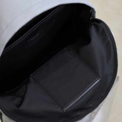 YSL 25S CITY BACKPACK 38 IN SLATE GRAY CANVAS AND CALFSKIN