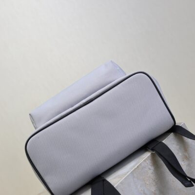 YSL 25S CITY BACKPACK 38 IN SLATE GRAY CANVAS AND CALFSKIN