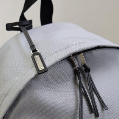 YSL 25S CITY BACKPACK 38 IN SLATE GRAY CANVAS AND CALFSKIN