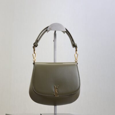 YSL 25S MINI VOLTAIRE 21 IN DEEP MUSK CALFSKIN SAINT LAURENT GOLD HARDWARE